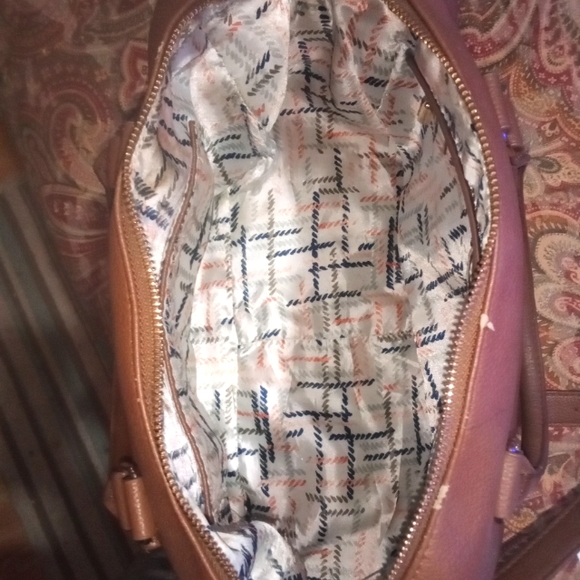 Cato Fashions Brown Shoulder Bag with Envelope like pockets. - Picture 2 of 5